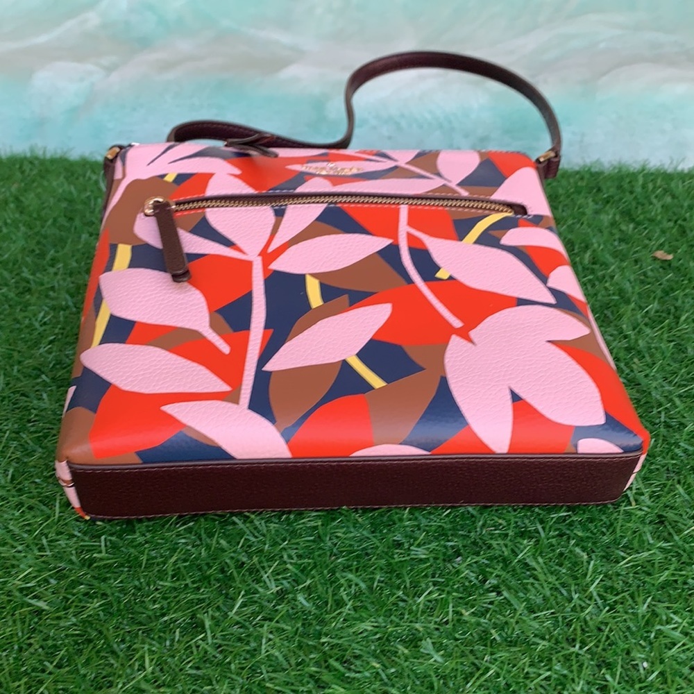 KATE SPADE TOP ZIP CROSSBODY Jackson Tropical toss - Picture 9 of 16